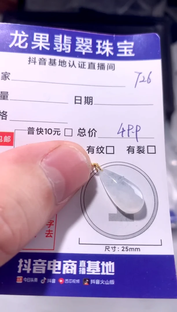 颈饰未镶嵌翡翠水滴726