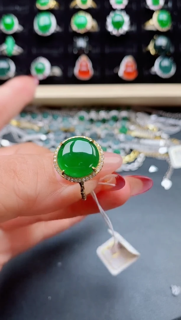 【闪购商品】翡翠戒指银S925镶嵌321321