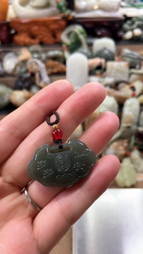 和田玉未镶嵌挂件0003