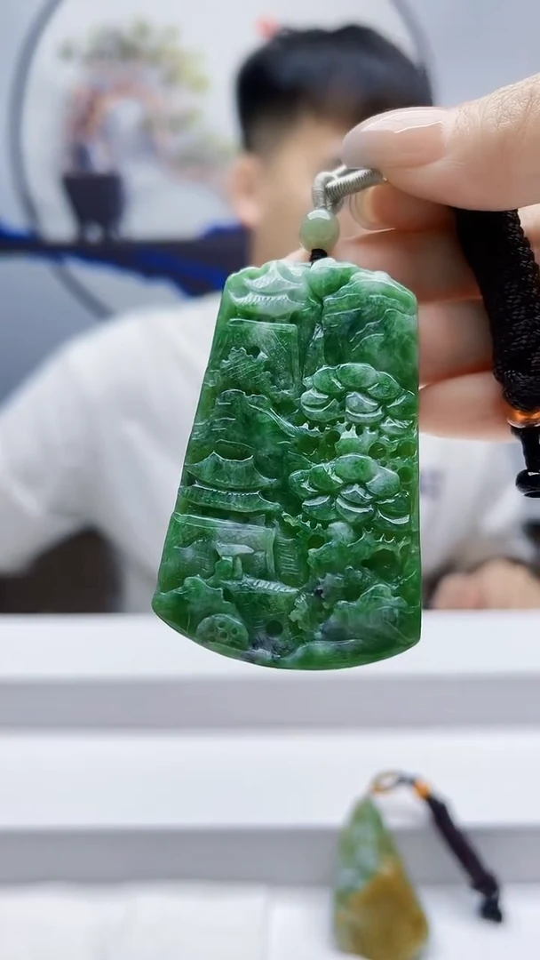 未镶嵌定制翡翠zl-毛货挂件74