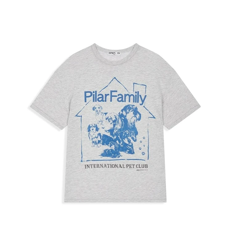 【茉舍】OPEN YY  25PS 宠物会所图案短袖T恤YY252TS007-699