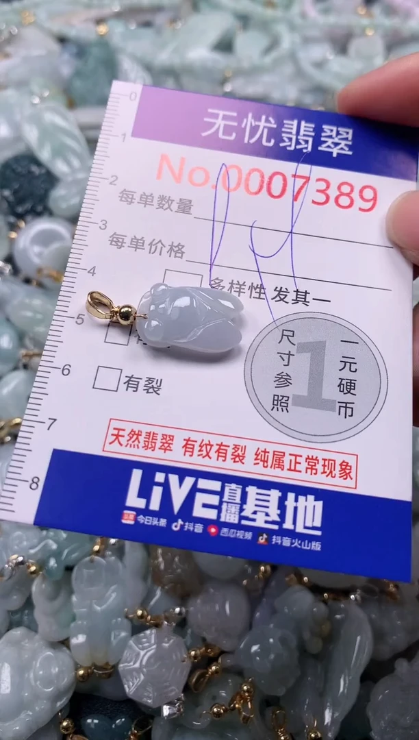 吊坠(不含链)未镶嵌翡翠7389