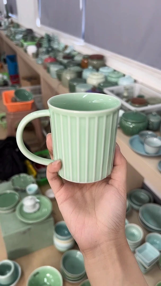 龙泉云间青瓷小米茶器