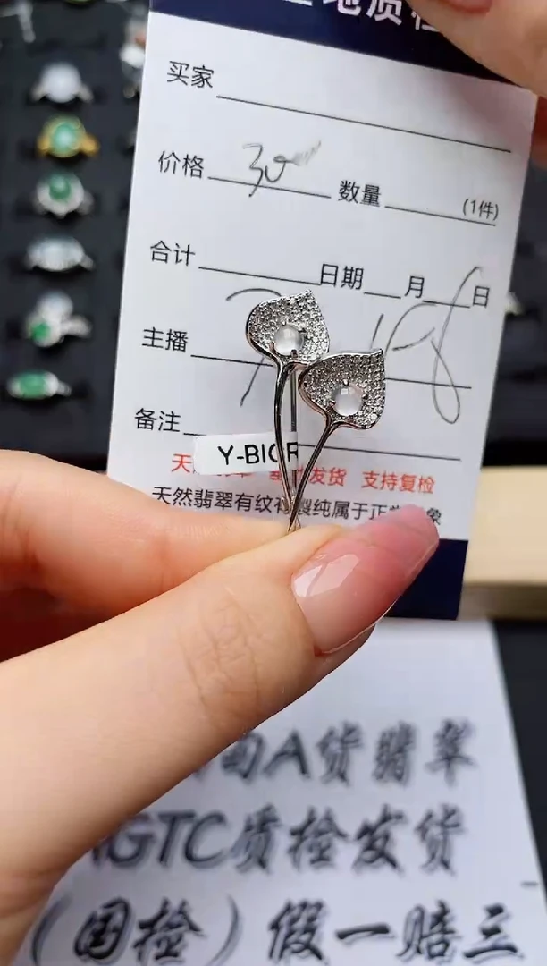 翡翠银S925镶嵌颈饰............