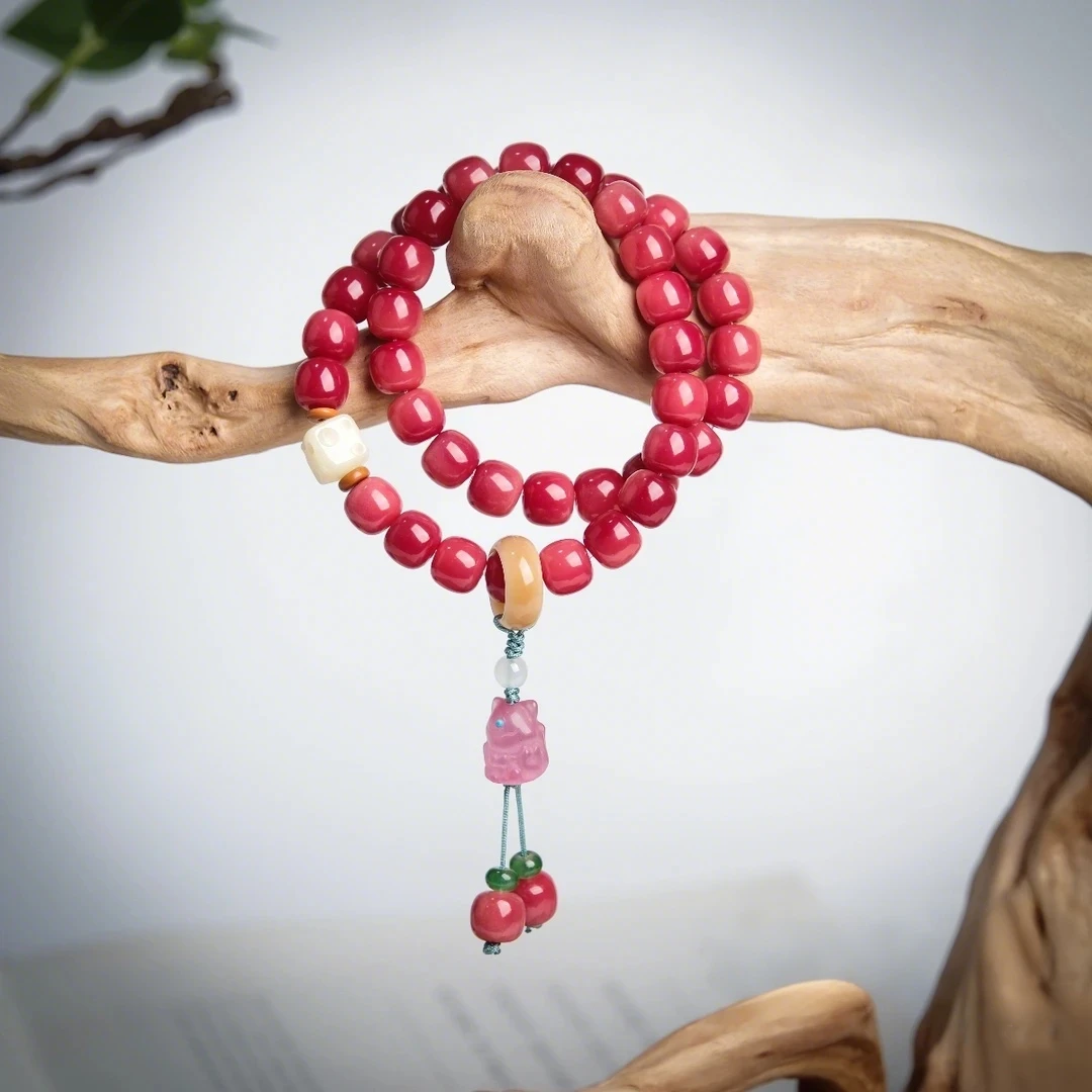 砂砂供方糖小九双圈 菩提根白玉菩提菩提手串