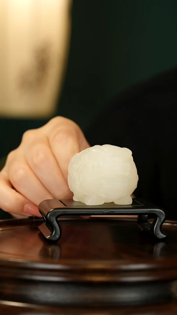 石材云南荔枝白-招财貔貅