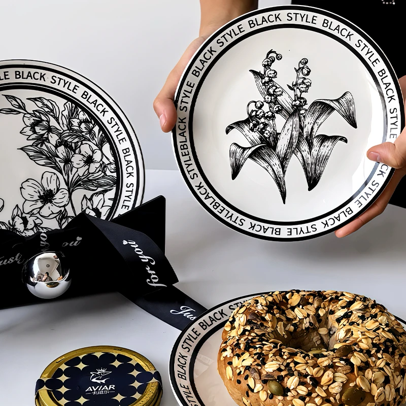 金卡佰陶瓷吐骨碟家用点心小吃盘子水果盘零食小碟子吐骨头残渣碟