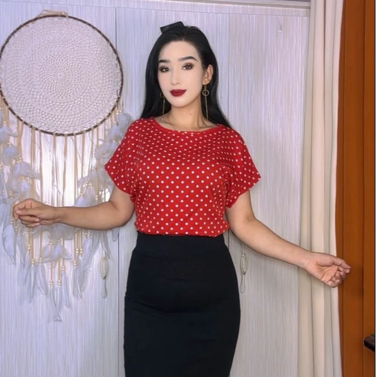 波点夏季女装裙子套装时尚两件套