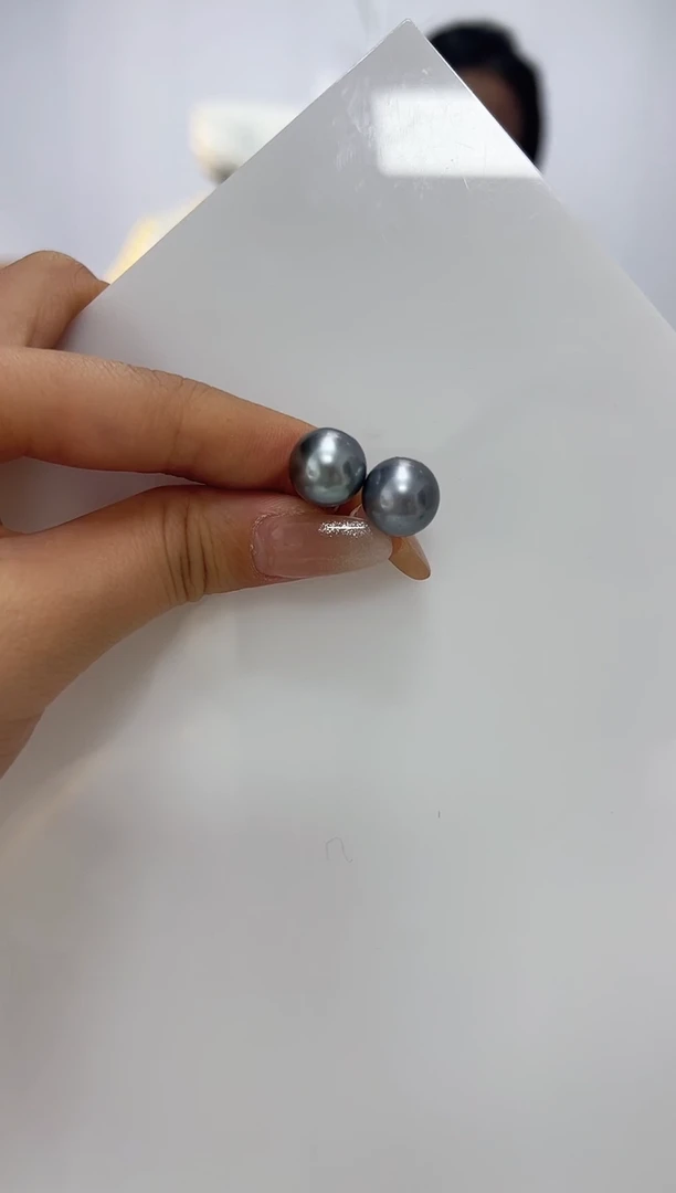 【闪购商品】海水珍珠DA18K金镶嵌ss170 大溪地耳饰 11