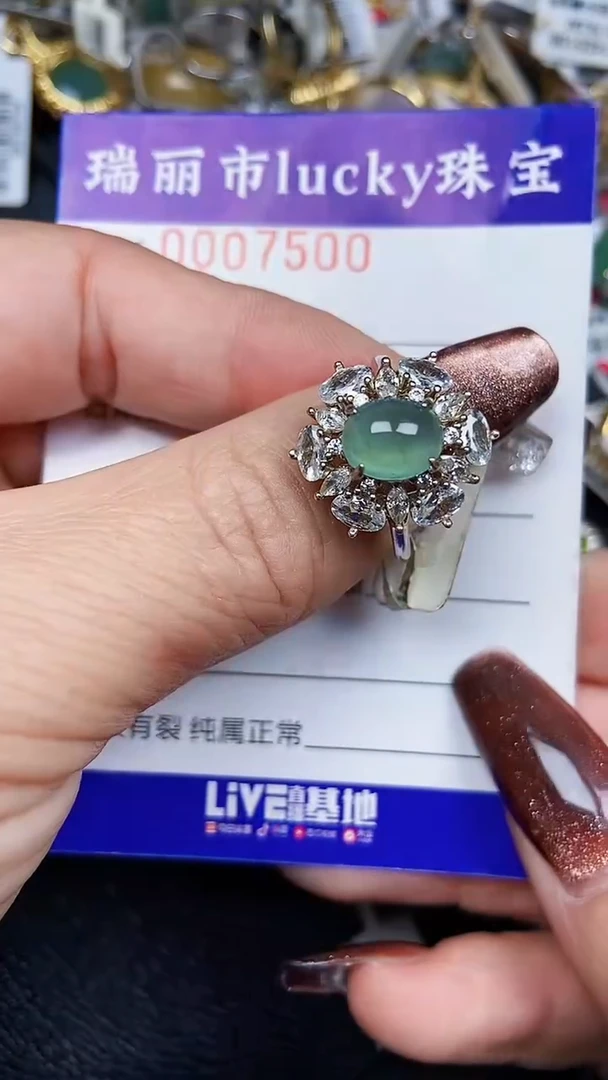 颈饰银S925镶嵌翡翠7500