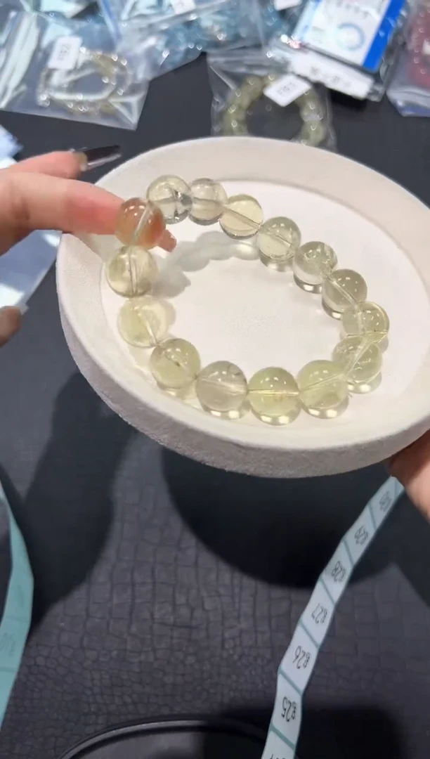 水晶手串未镶嵌98f多样性发其一【1条】默认微瑕15mm