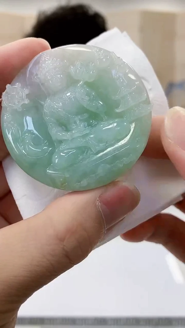 【闪购商品】定制翡翠未镶嵌4688bb-毛货挂件164赠珠链