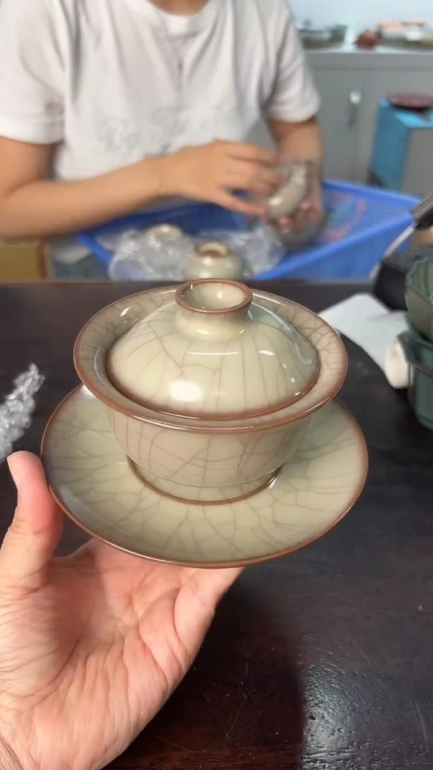 龙泉云间青瓷小米茶器