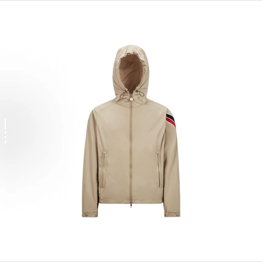 未使用 MONCLER  M14047三条纹拼色拉链连帽长袖夹克外套男款