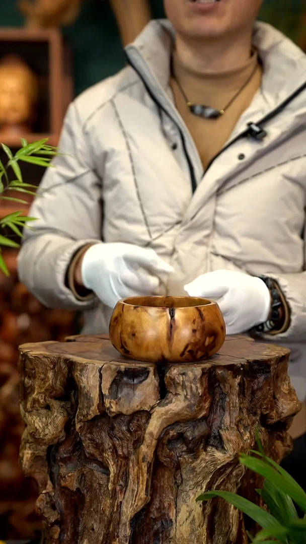 木雷击枣木聚宝盆