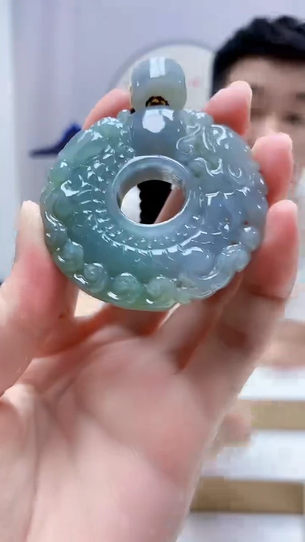 未镶嵌定制翡翠5028zm-毛货挂件83扣子