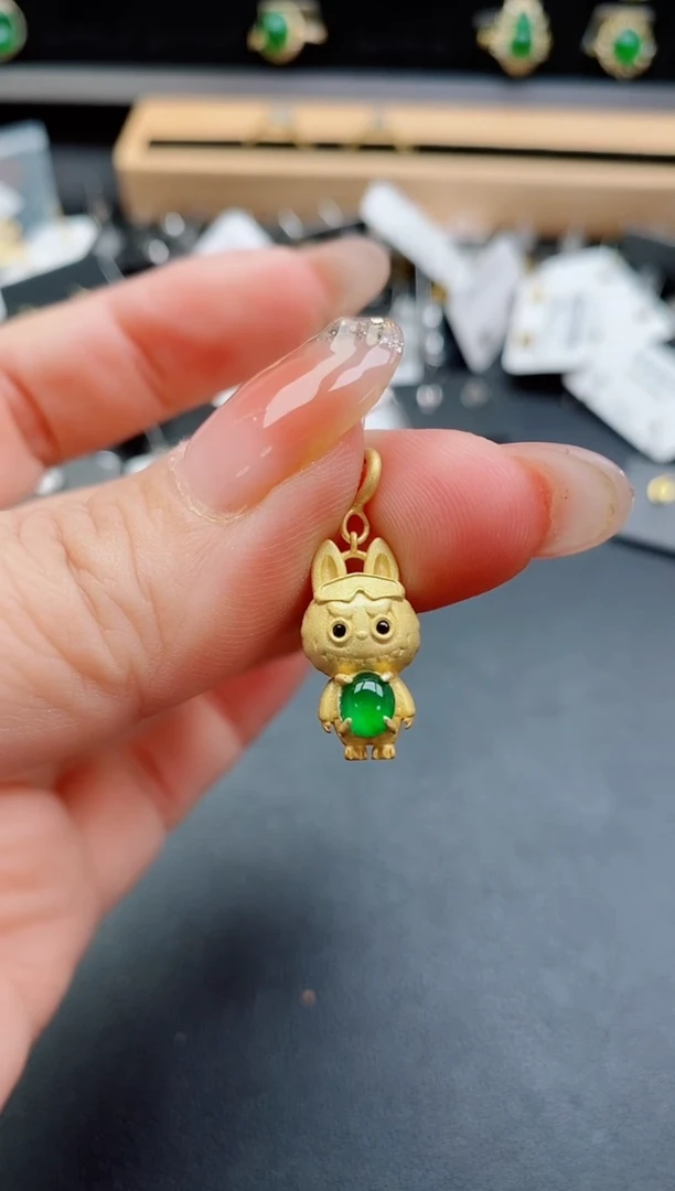 吊坠(不含链)银S925镶嵌翡翠1