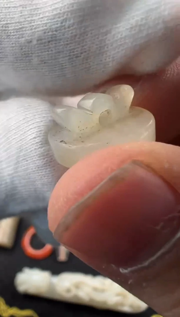 【闪购商品】和田玉清代和田玉小印扇子坠