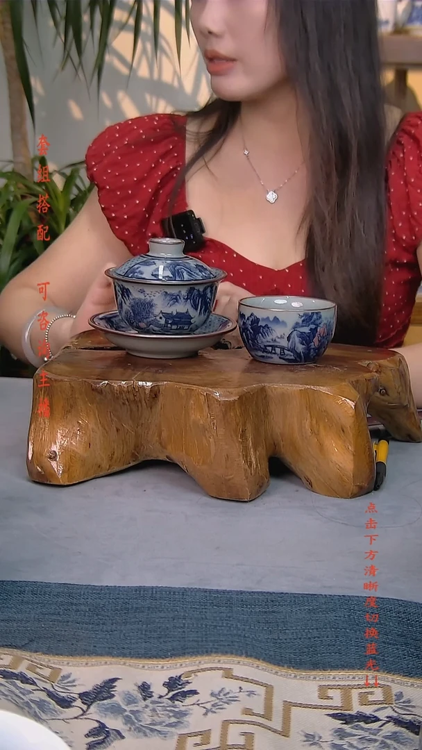 简装家用款2件套 老陶泥开片纹陶瓷茶具
