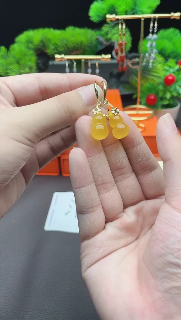 玛瑙/玉髓耳饰银S925镶嵌333