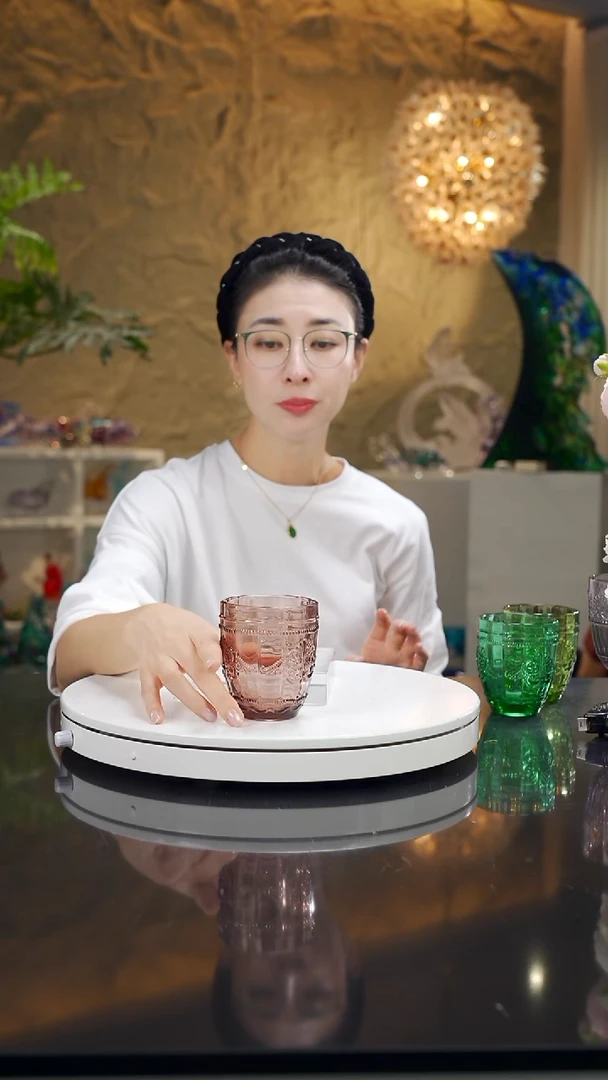 福利粉紫色水杯一套8只