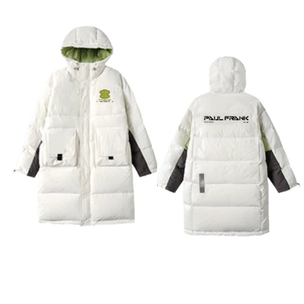 大嘴猴85034羽羽中长款时尚连帽保暖冬季棉外套