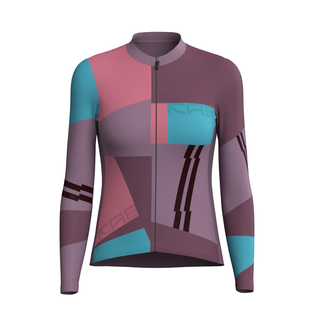 FAB85 SS25春夏新款【几何设计系列】长袖女款公路车山地车骑行服