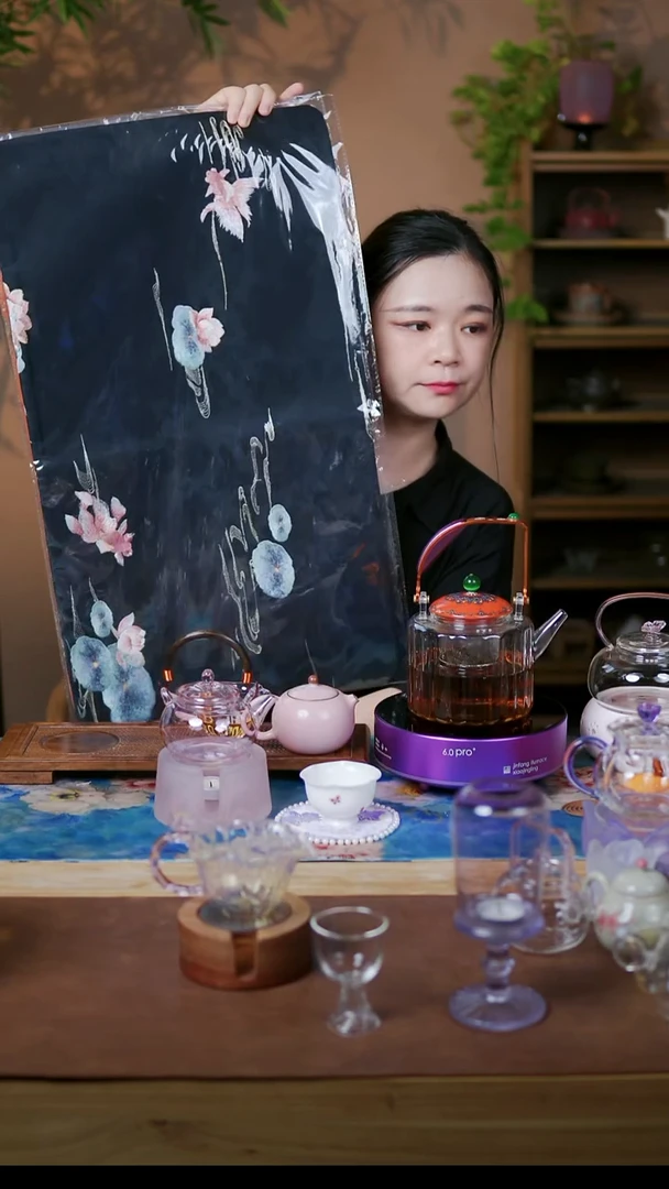 刺绣  锦鲤 茶席