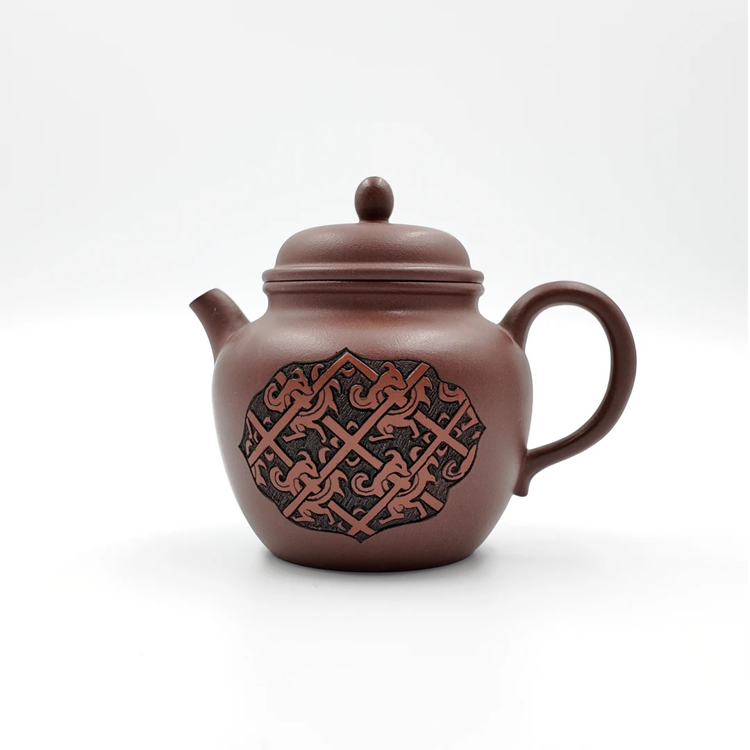 YOUJIANZHAI/牖见斋三晋老字号乡宁非遗紫砂｜「秋水」160cc 浮雕