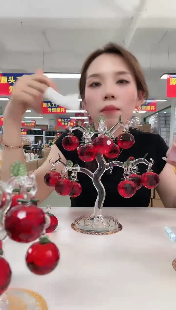 树脂【孤品】水晶苹果树大号