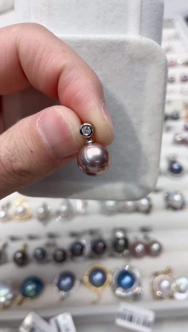 【闪购商品】淡水珍珠吊坠(不含链)银S925镶嵌吊坠