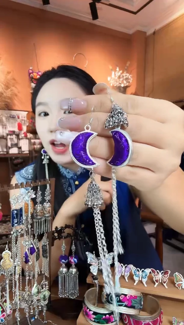 刺绣纯手工民族风耳环