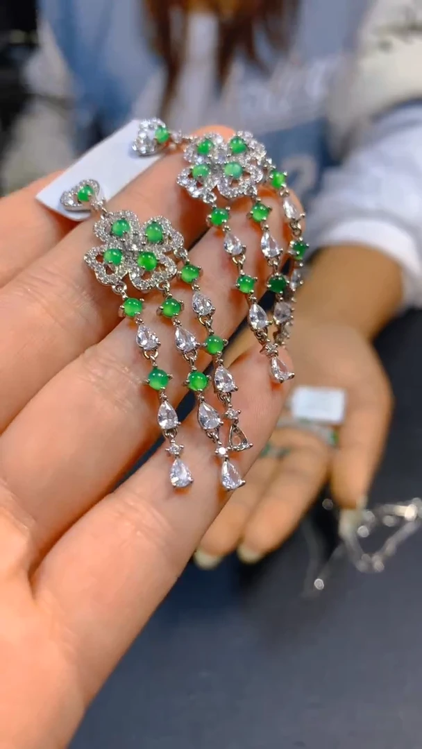 【闪购商品】翡翠耳饰未镶嵌0212977883多样性发一