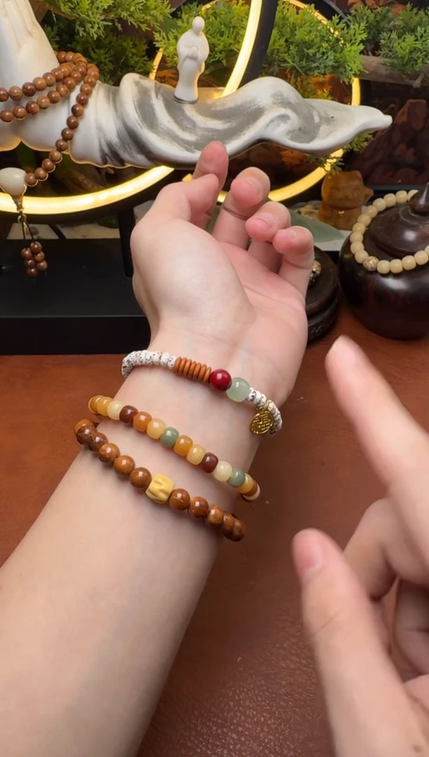 未镶嵌菩提手串星月菩提配饰小米珠单圈