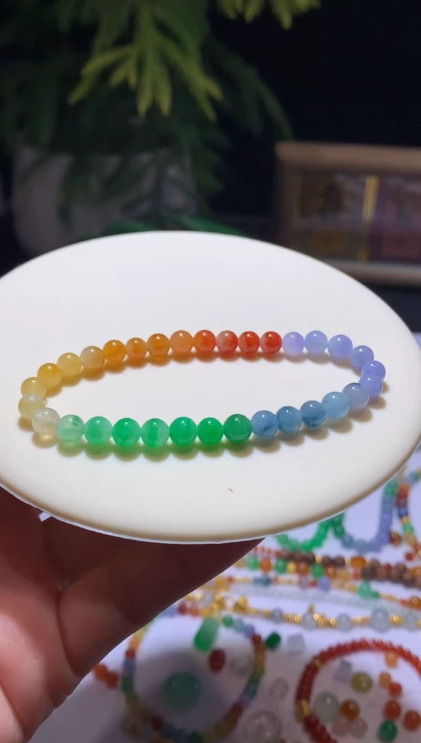 【闪购商品】定制翡翠未镶嵌5.5*手串45000+2250