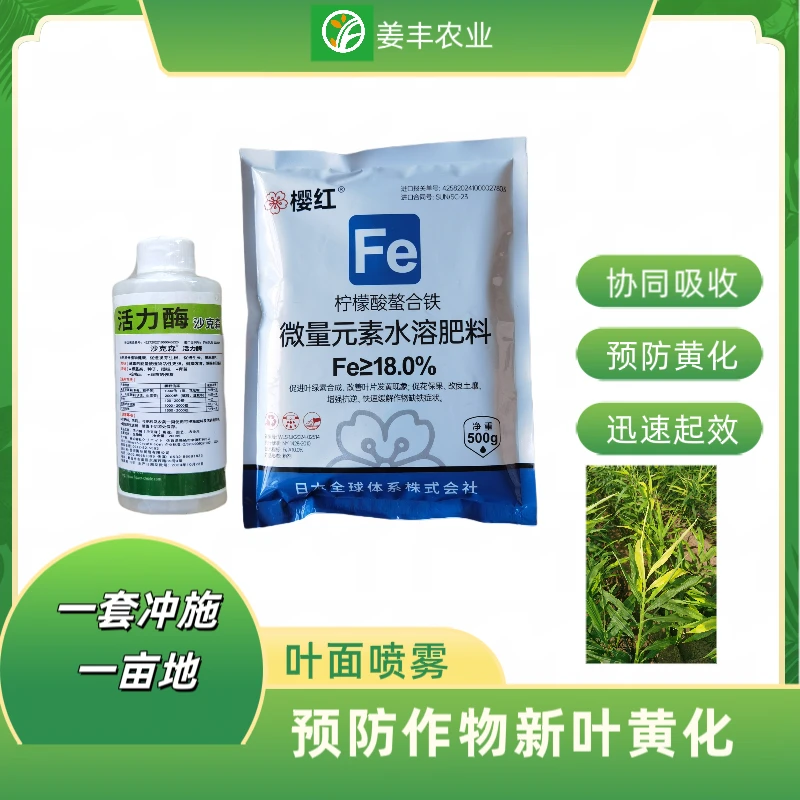 拓壤防治大姜缺铁性黄化肥