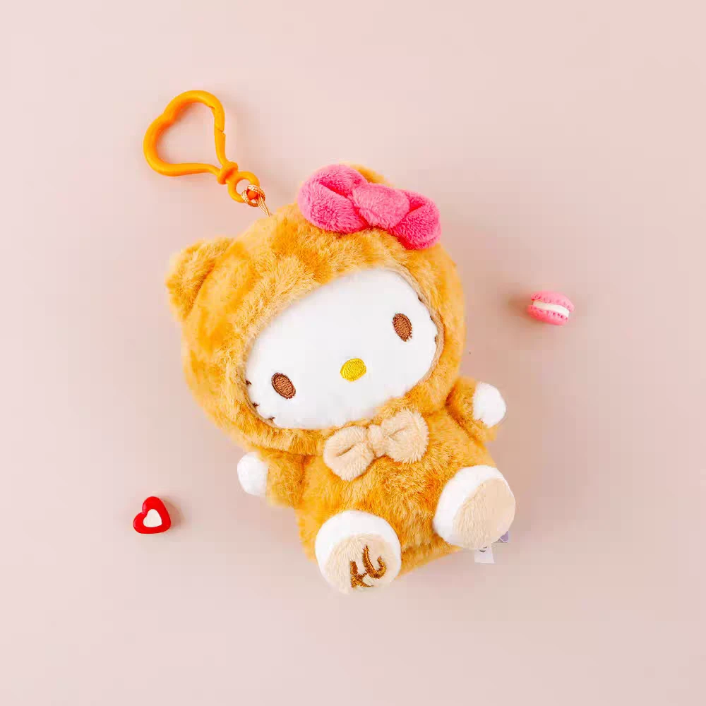 【韩版正品】三丽鸥棕色小熊外套kitty挂件