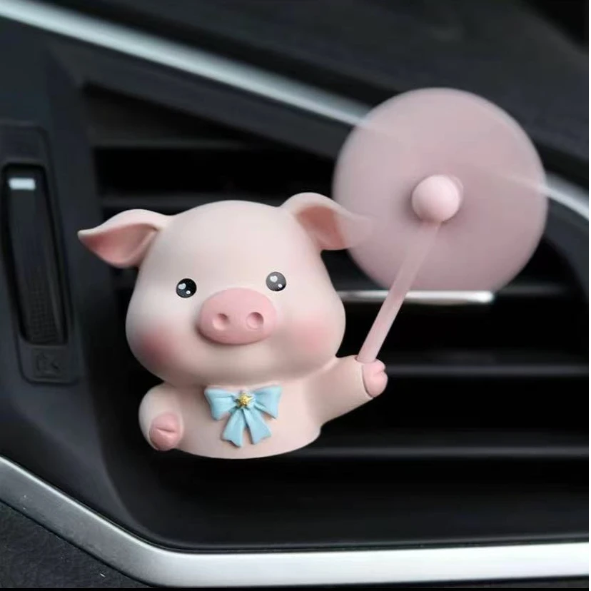 可爱汽车空调出风口小摆件装饰车内饰品车载好物车用香薰 小猪