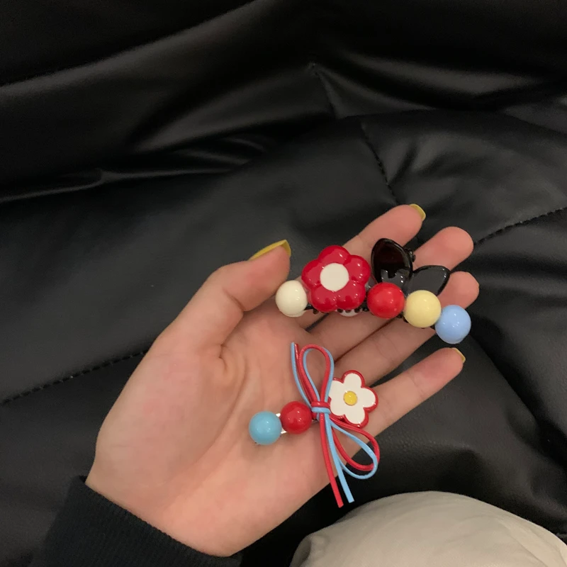 元气满满ins时尚日韩鸭嘴夹彩色边夹少女风头饰发夹甜美简约发饰