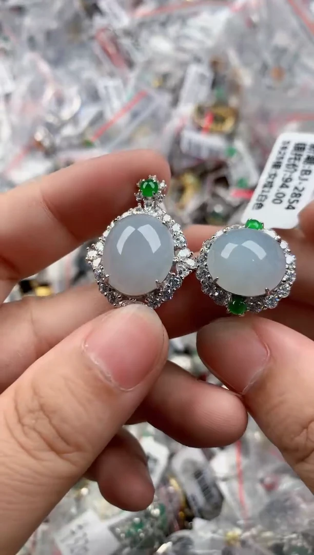 银S925镶嵌戒指翡翠555   6