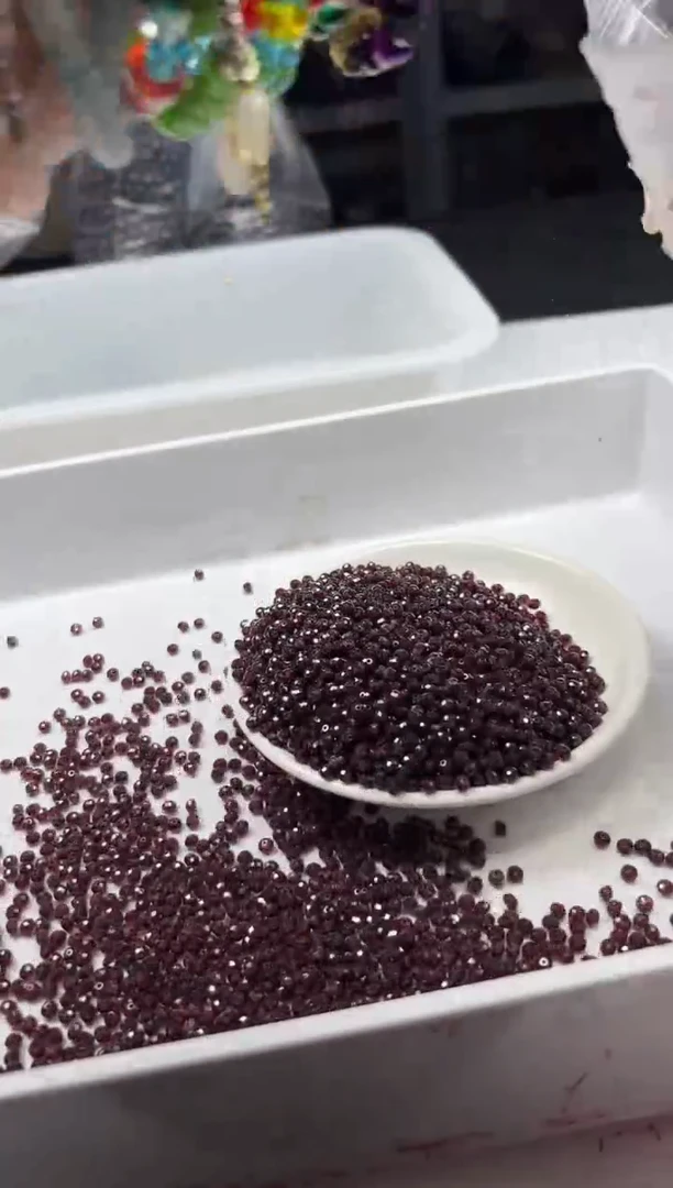 颈饰未镶嵌石榴石w61石榴石算盘切面4*2mm*20颗