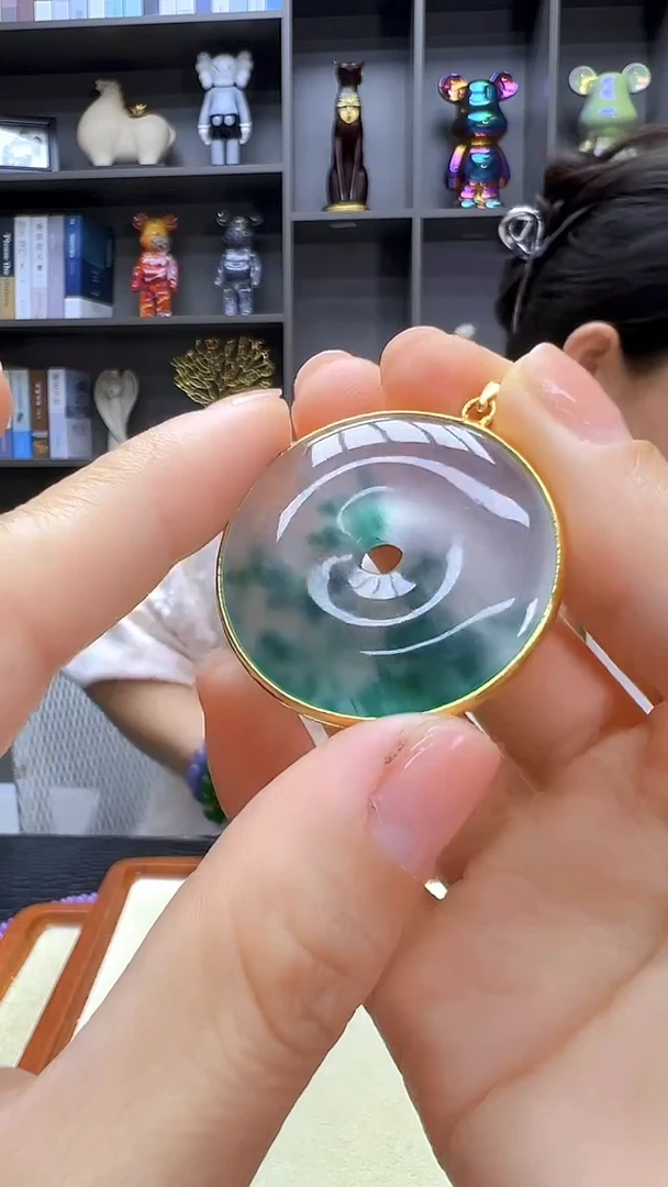 翡翠14K金镶嵌颈饰丹丹diy劲饰