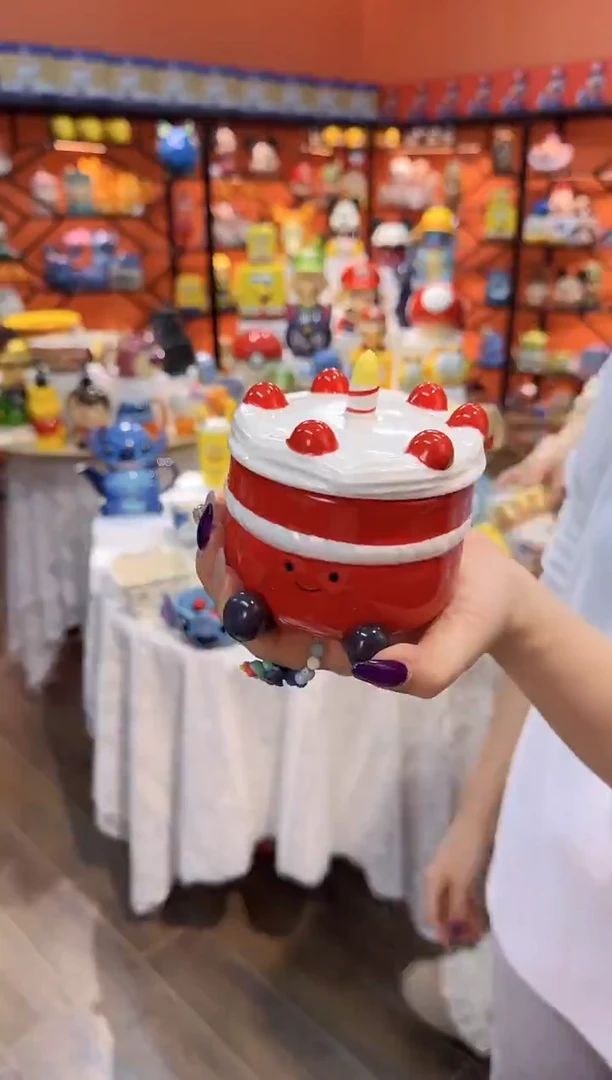 瓷片@@蜡烛蛋糕陶瓷水杯