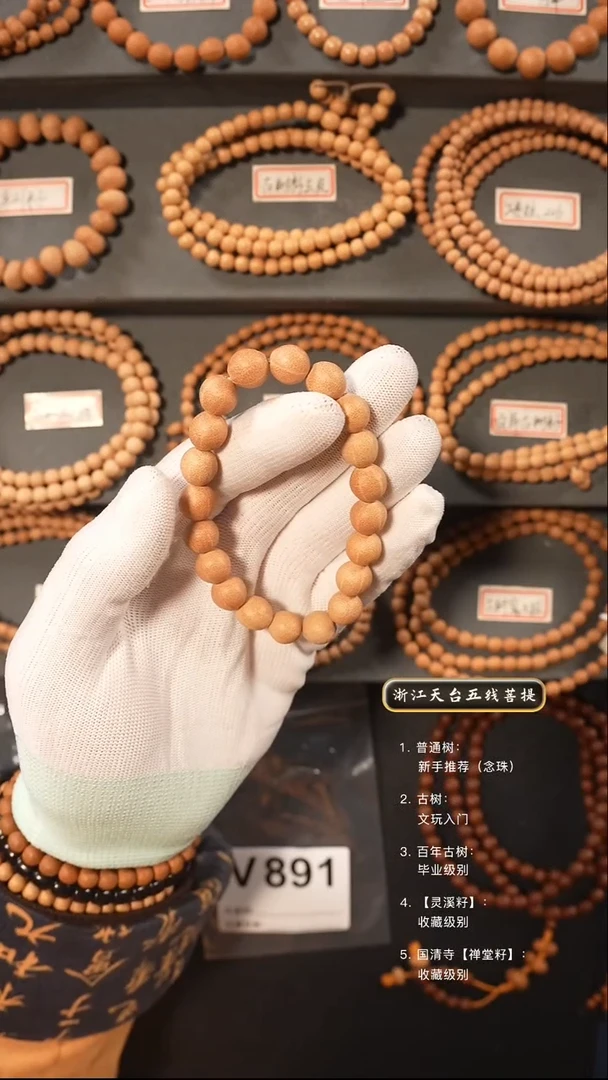 【闪购商品】五线菩提吊坠原皮手串