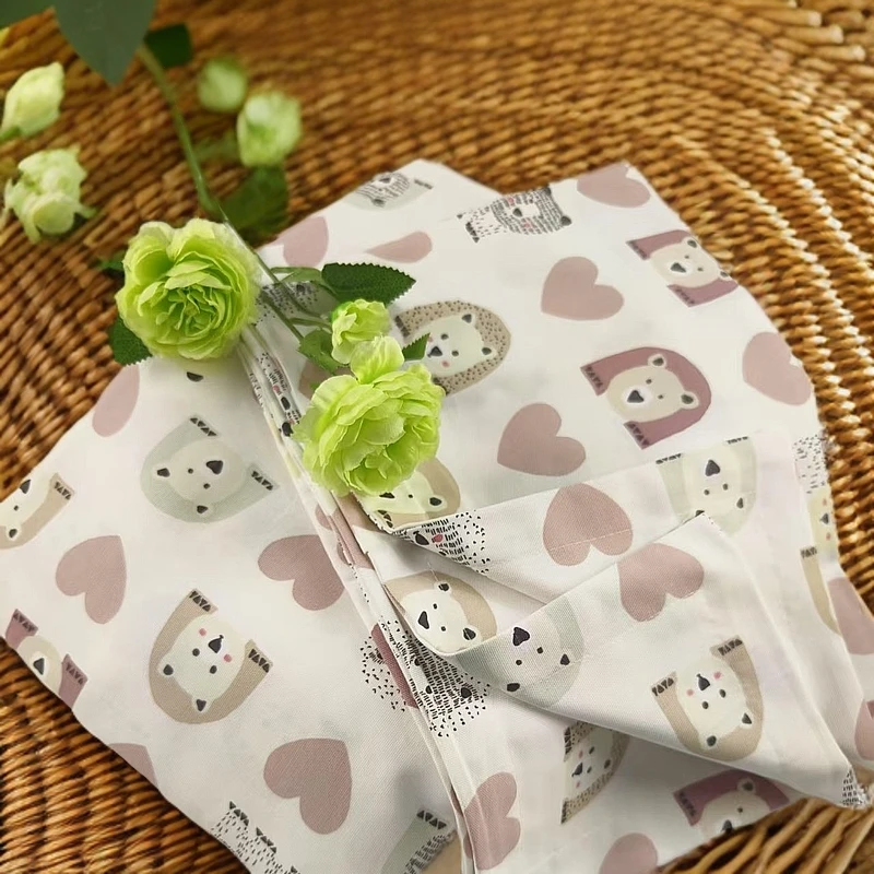 【老粗布三件套】爱心小熊原棉老粗布透气吸汗舒适四季通用240*230