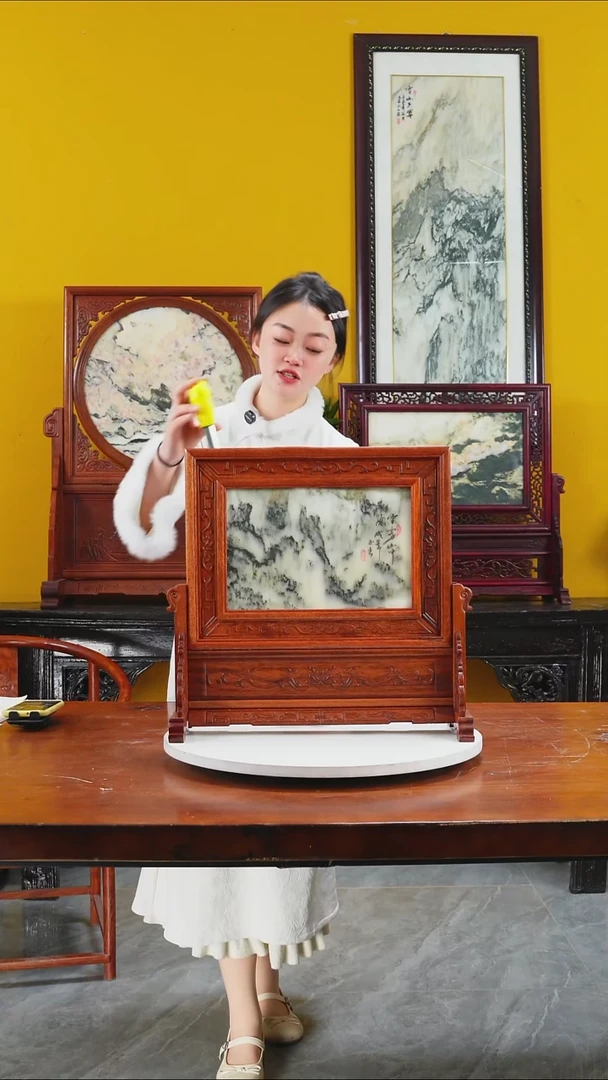 石材天然大理石画摆件