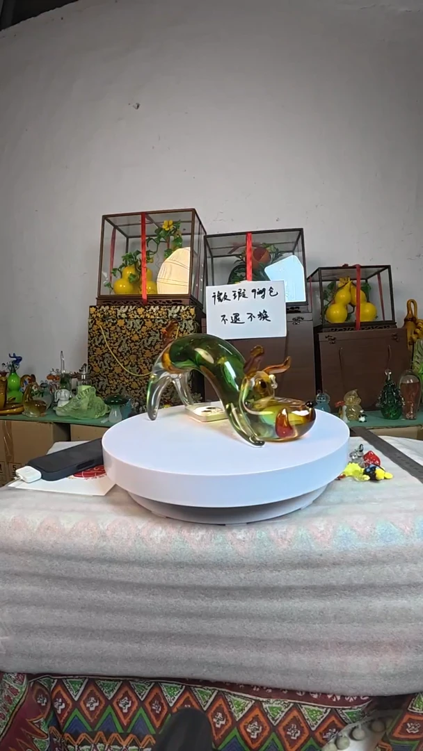 琉璃淄博非遗琉璃微瑕狗