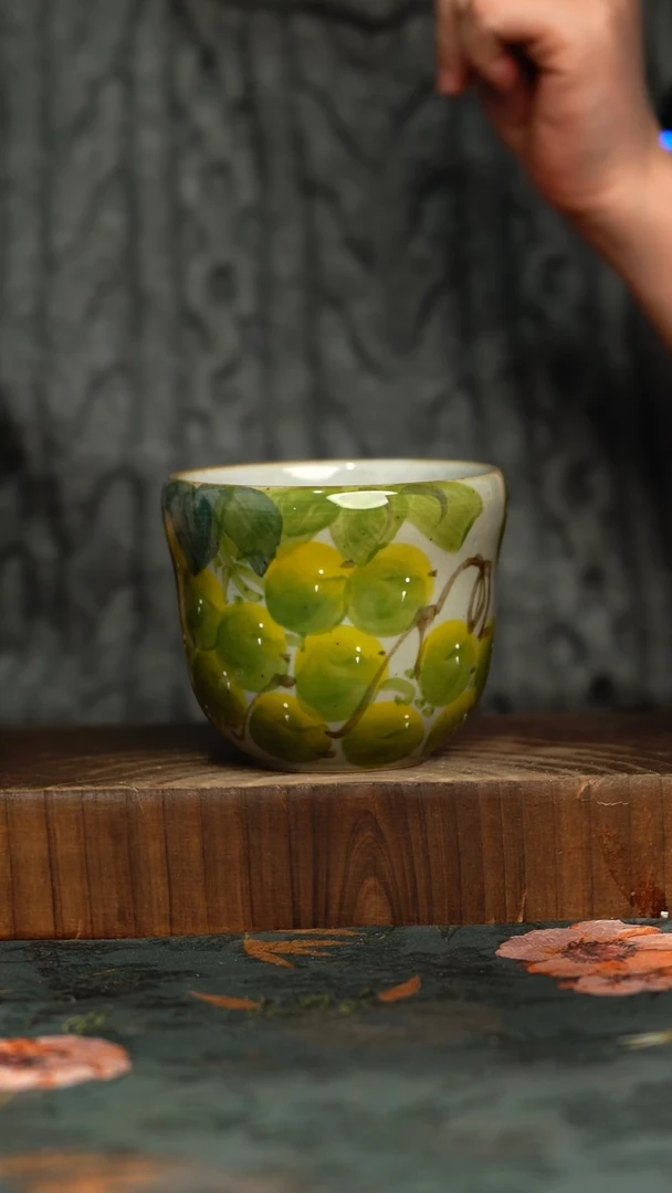 杯釉下彩手工手绘同款陶器