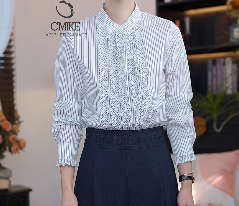 【蜜客原创】时尚气质设计感长袖衬衫2591C000012