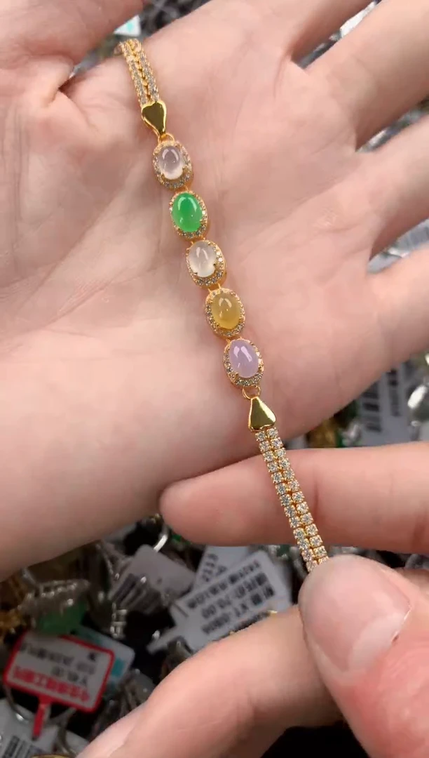 银S925镶嵌戒指翡翠10------2